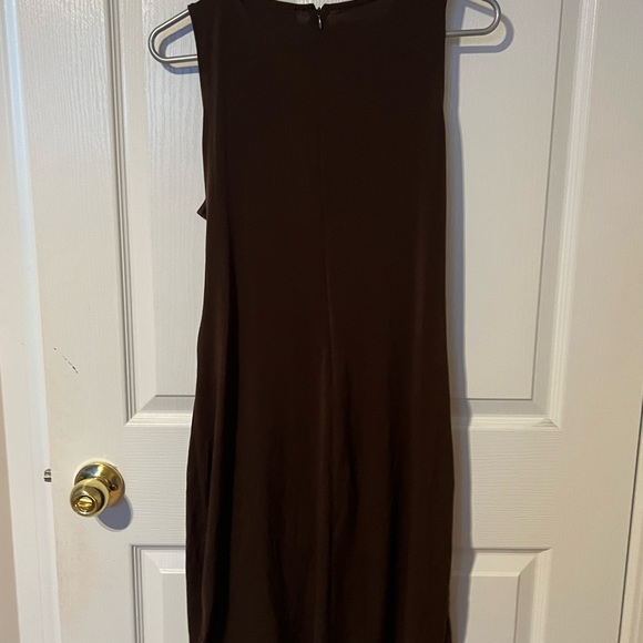Michael Kors Brown dress w gold buckle size large - Picture 3 of 5
